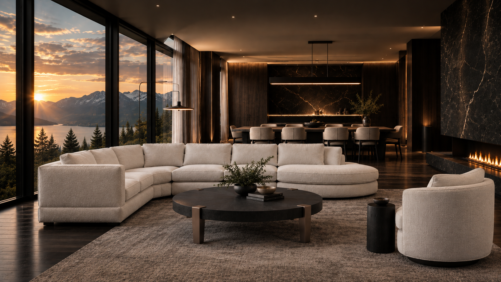 Luxury interior living space by Avenue Design