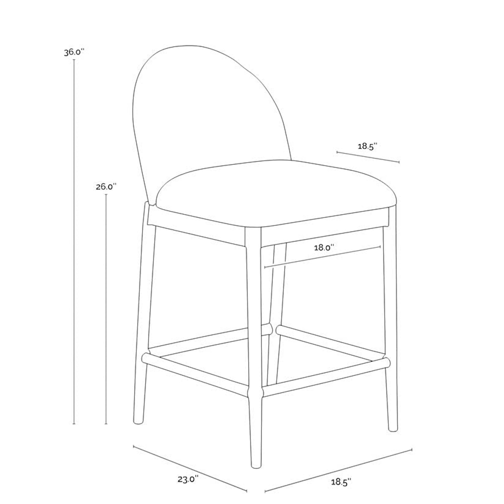 Calandri Counter Stool - Black