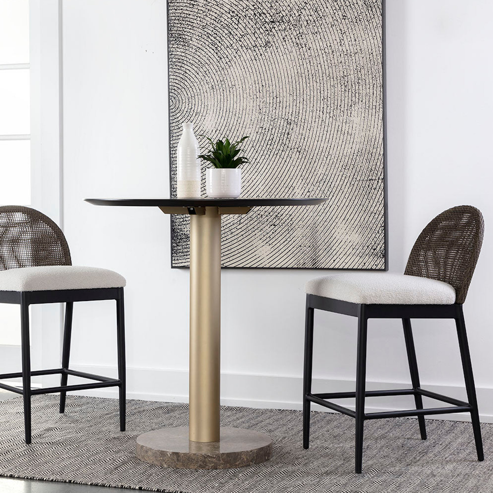 Calandri Counter Stool - Black