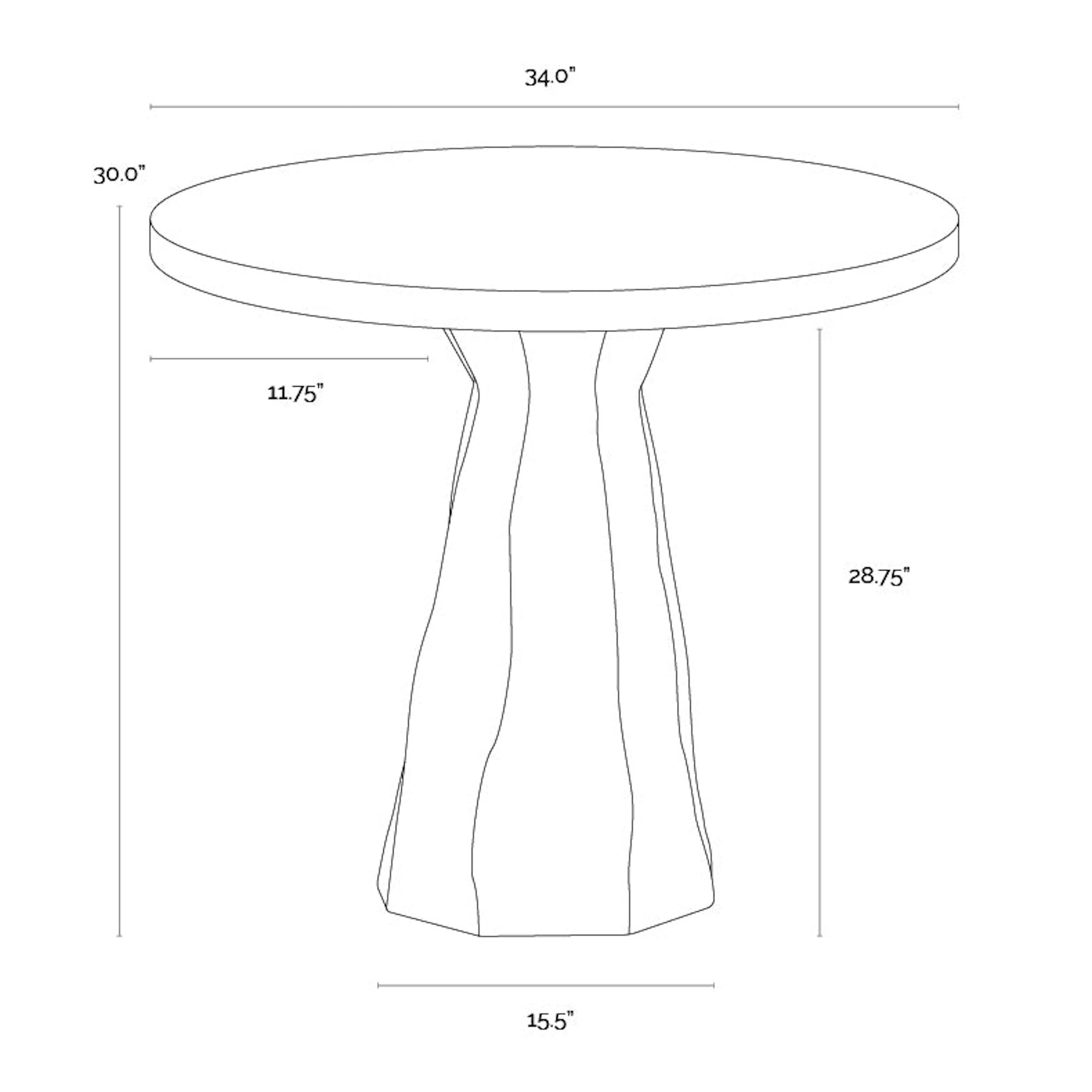 Kliff Bistro Table - Travertine Look - 34"