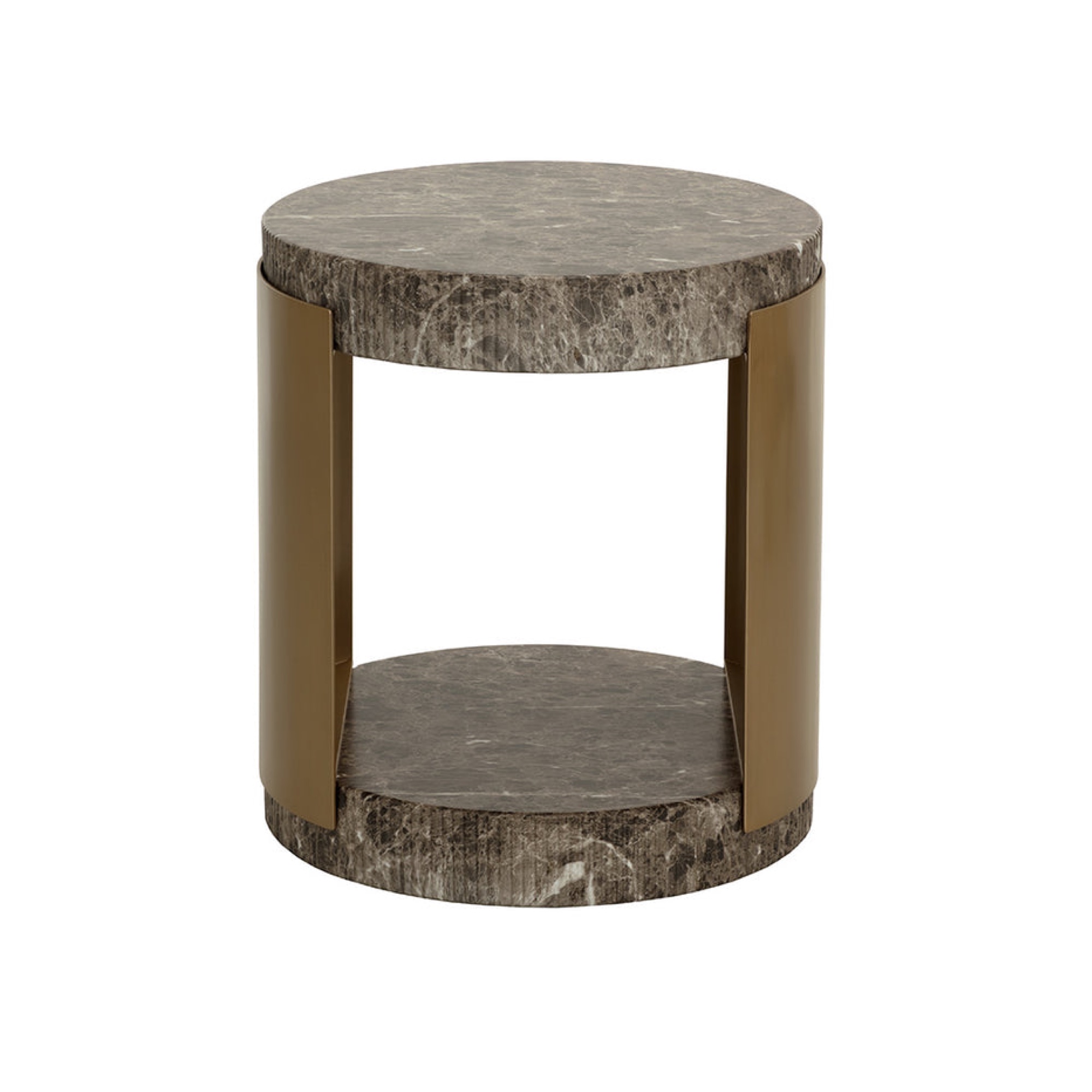 Cavette End Table - Dark Emperador