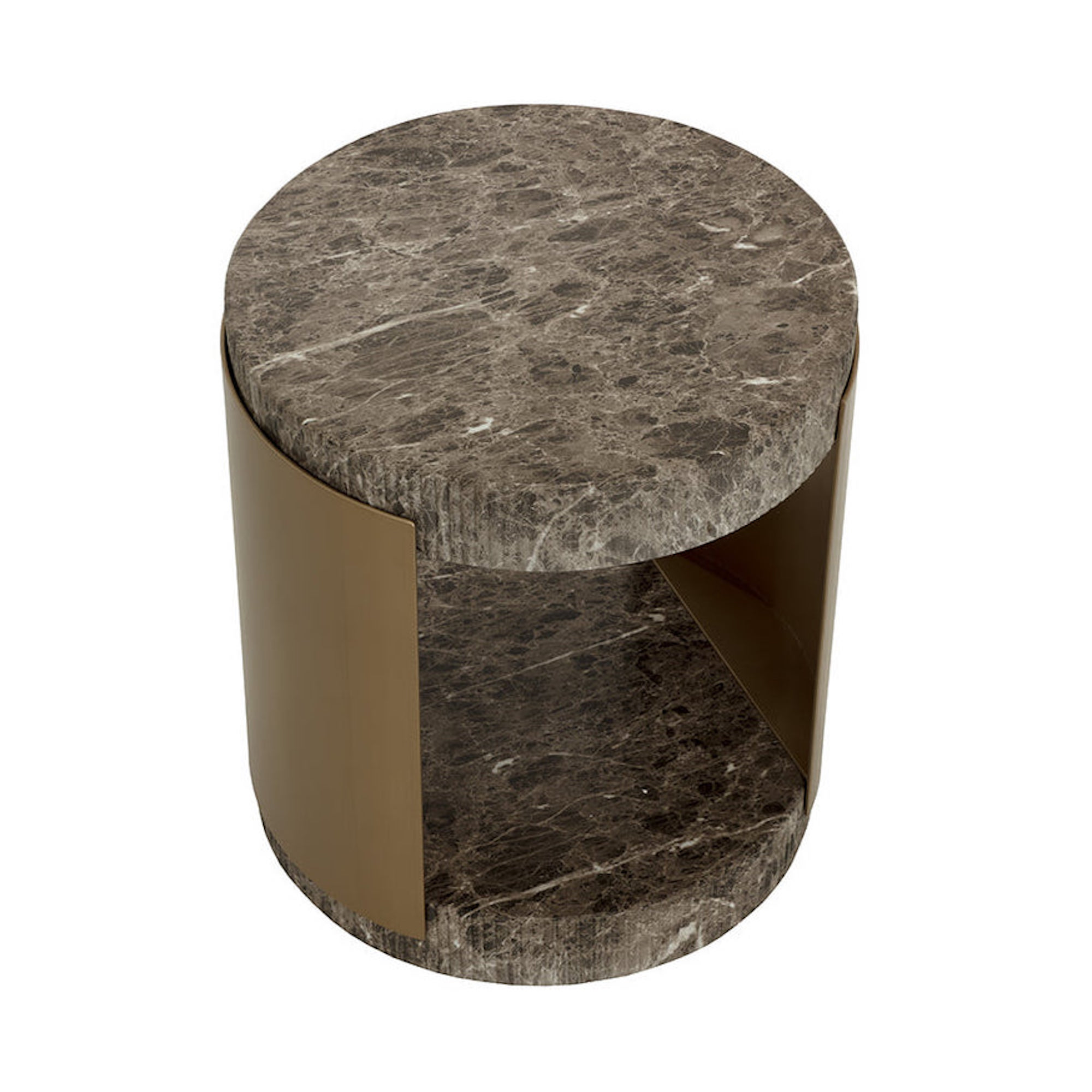Cavette End Table - Dark Emperador