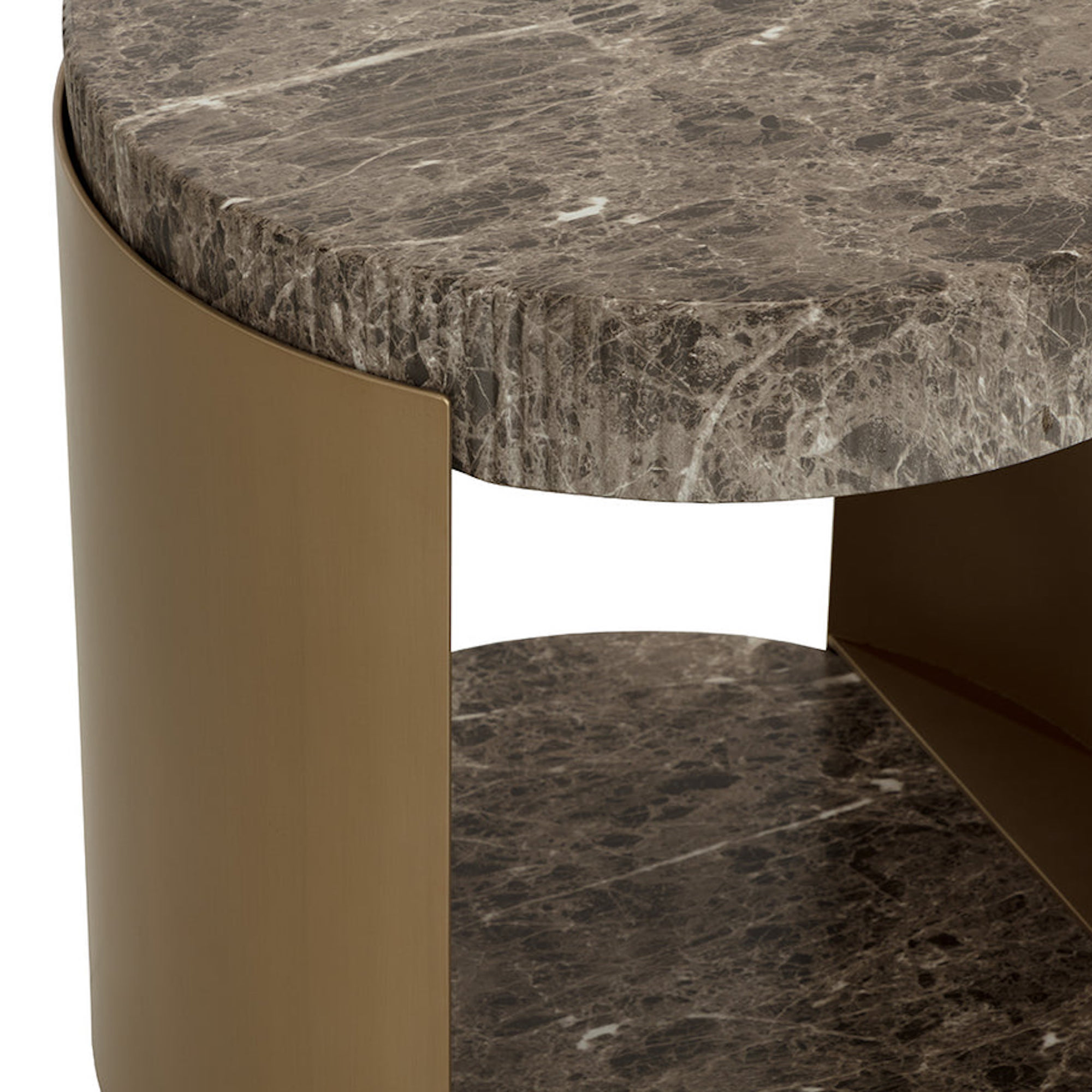 Cavette End Table - Dark Emperador