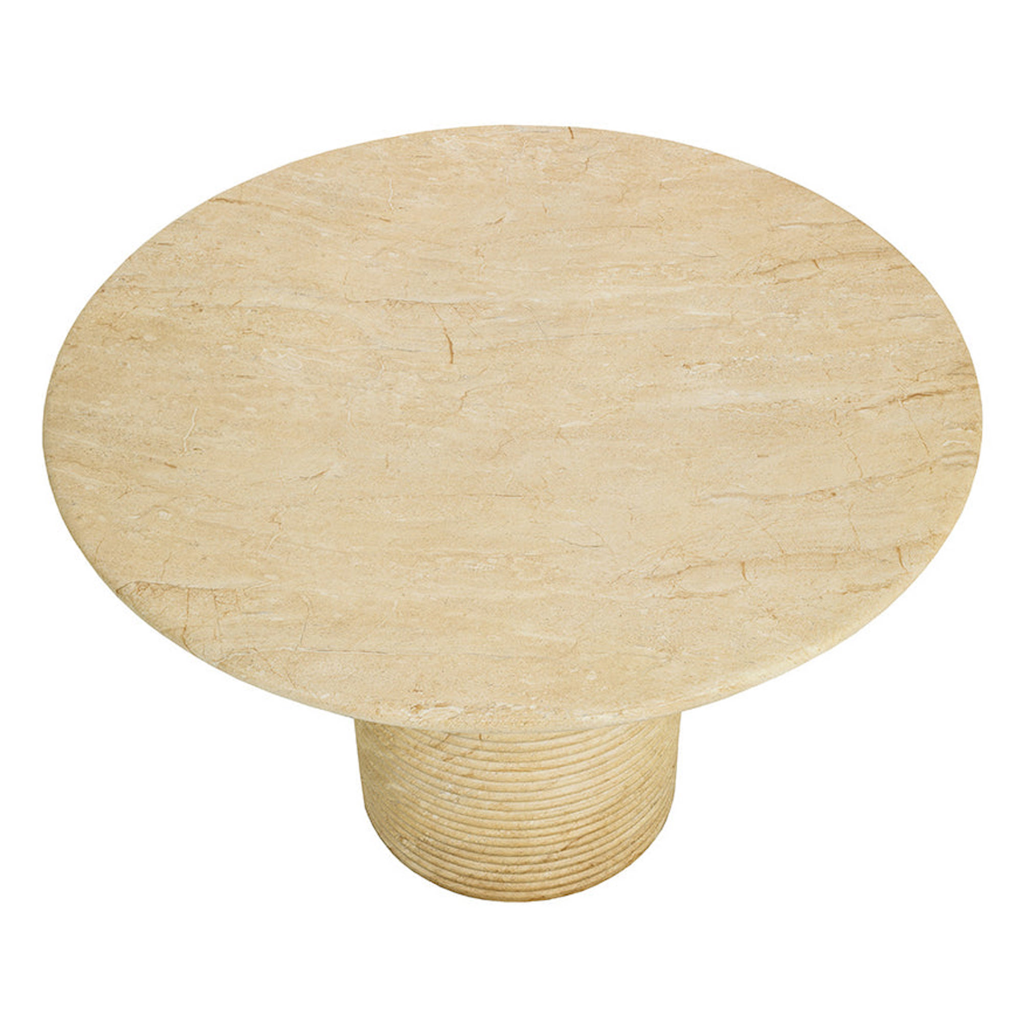 Riva Dining Table - Travertine Look 43"