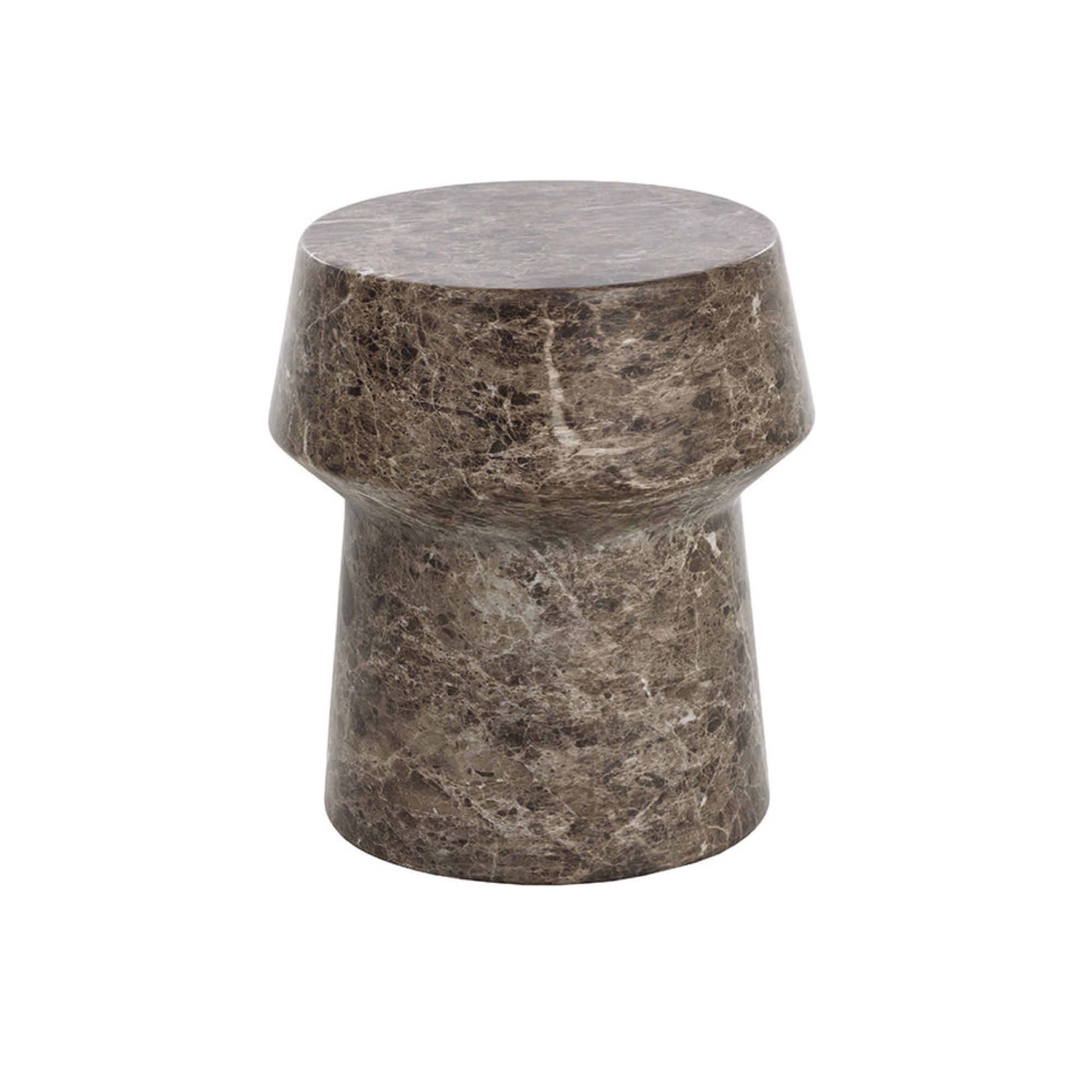 Brie End Table - Dark Emperador