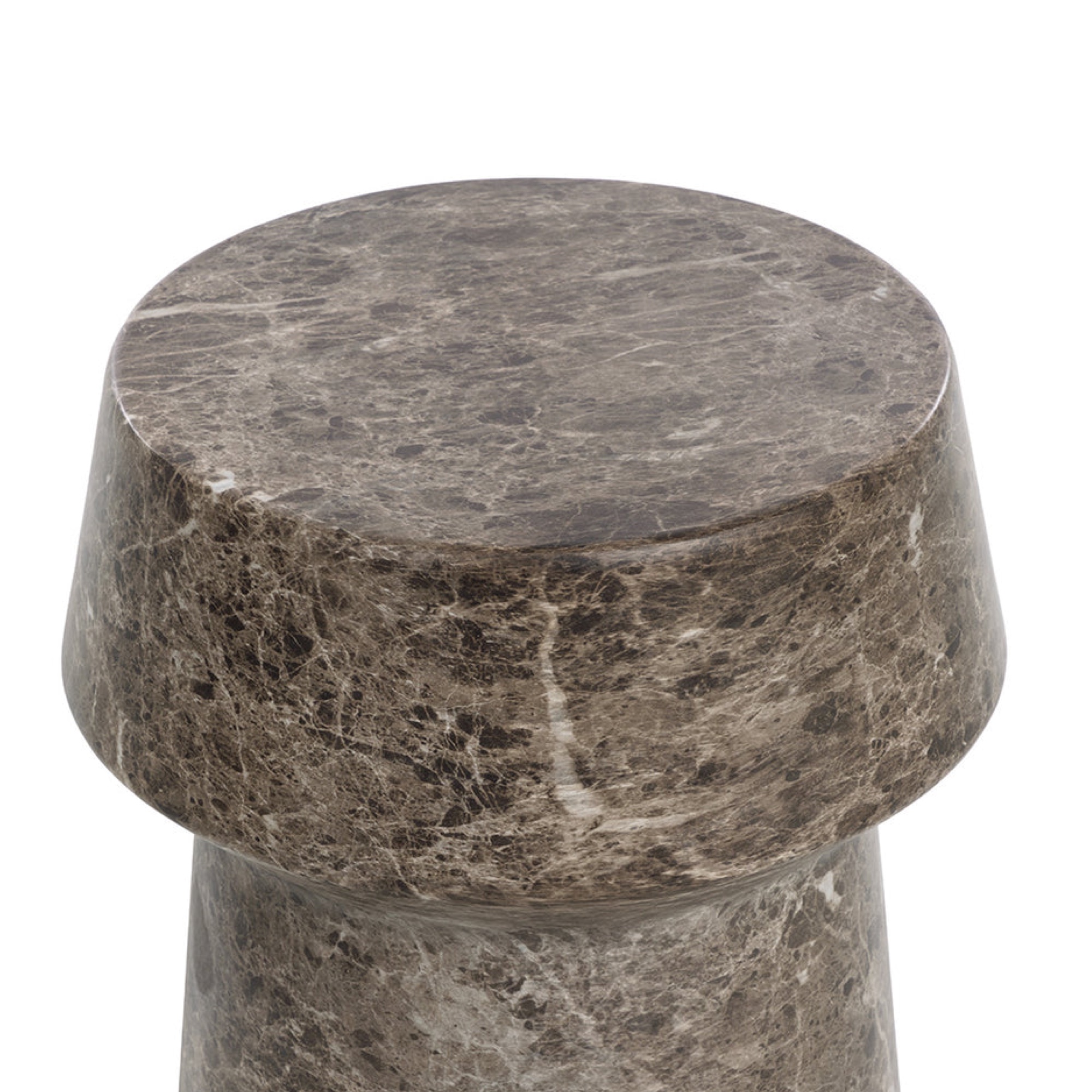 Brie End Table - Dark Emperador