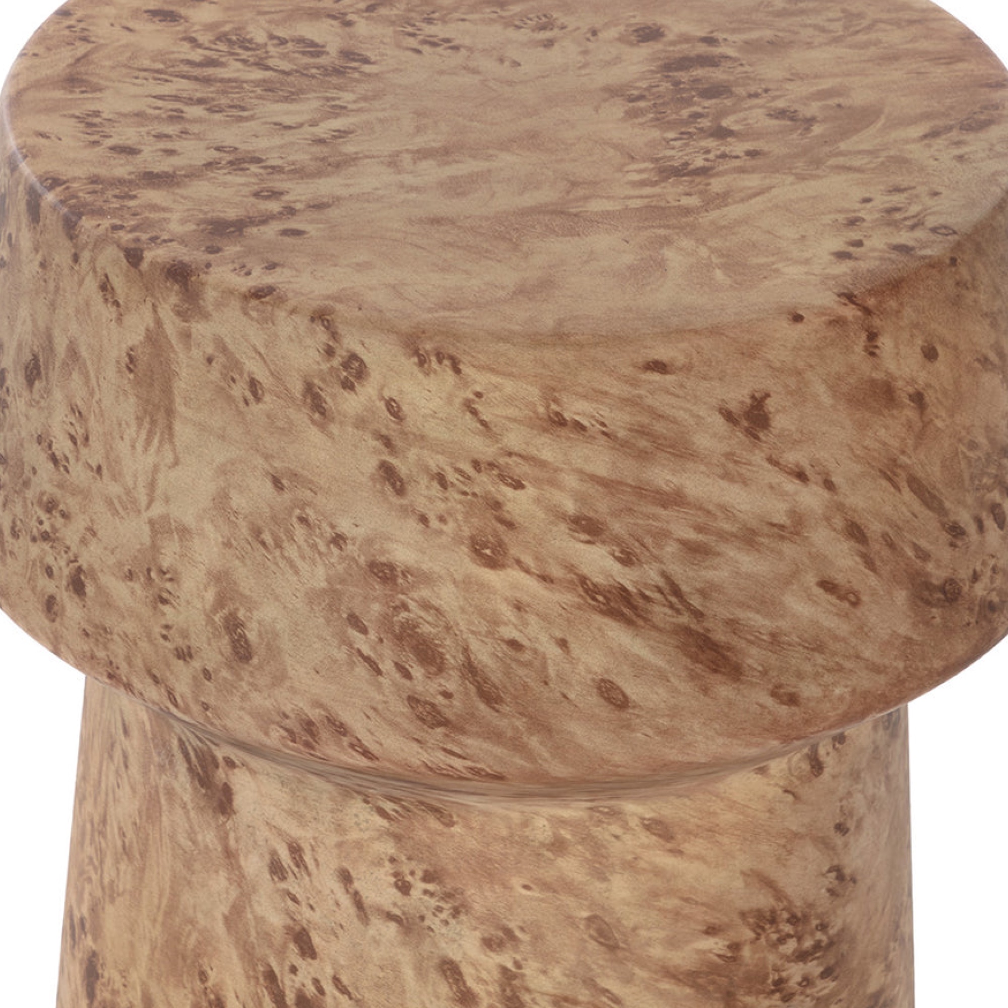 Brie End Table - Burl Veneer
