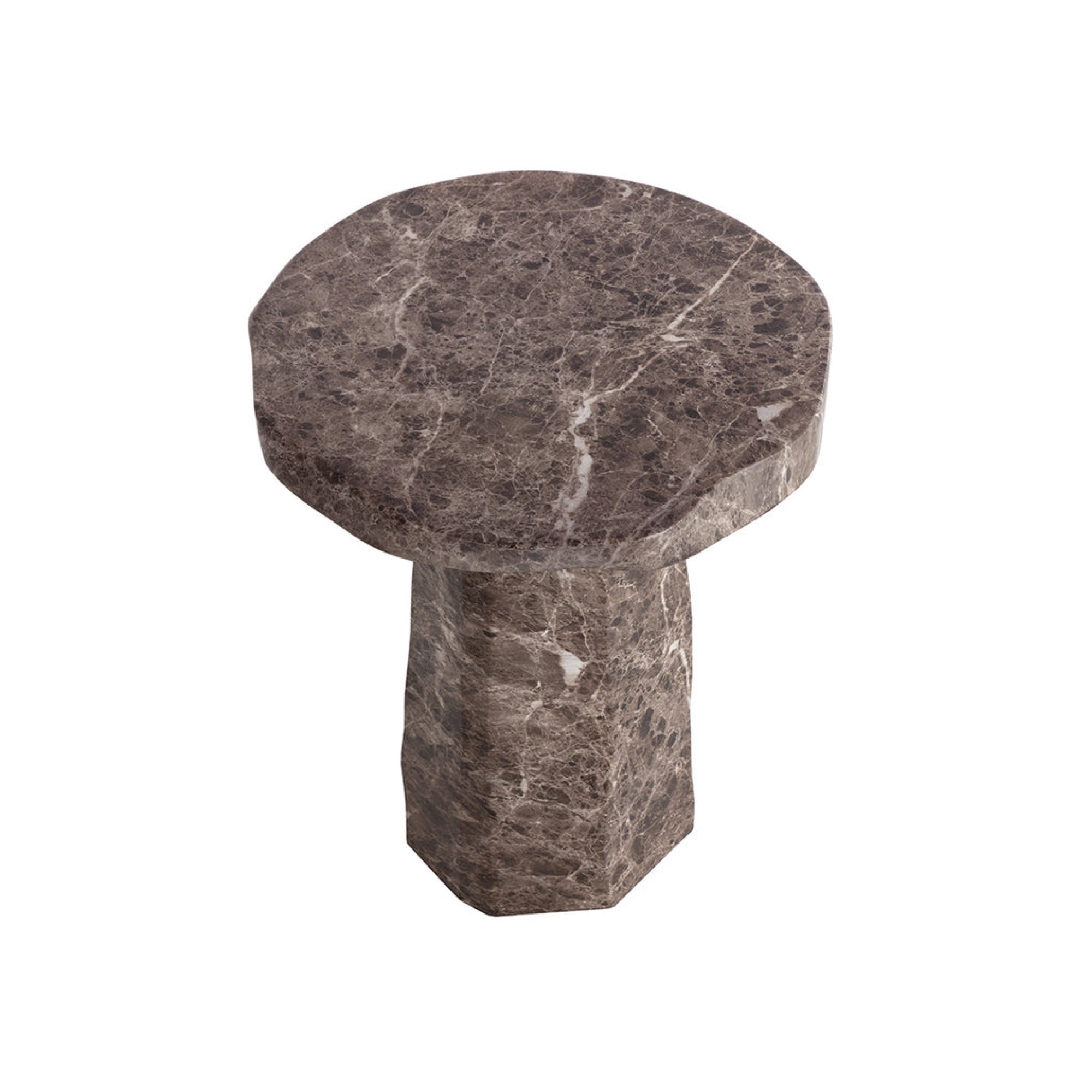 Baldur End Table - Marble Look