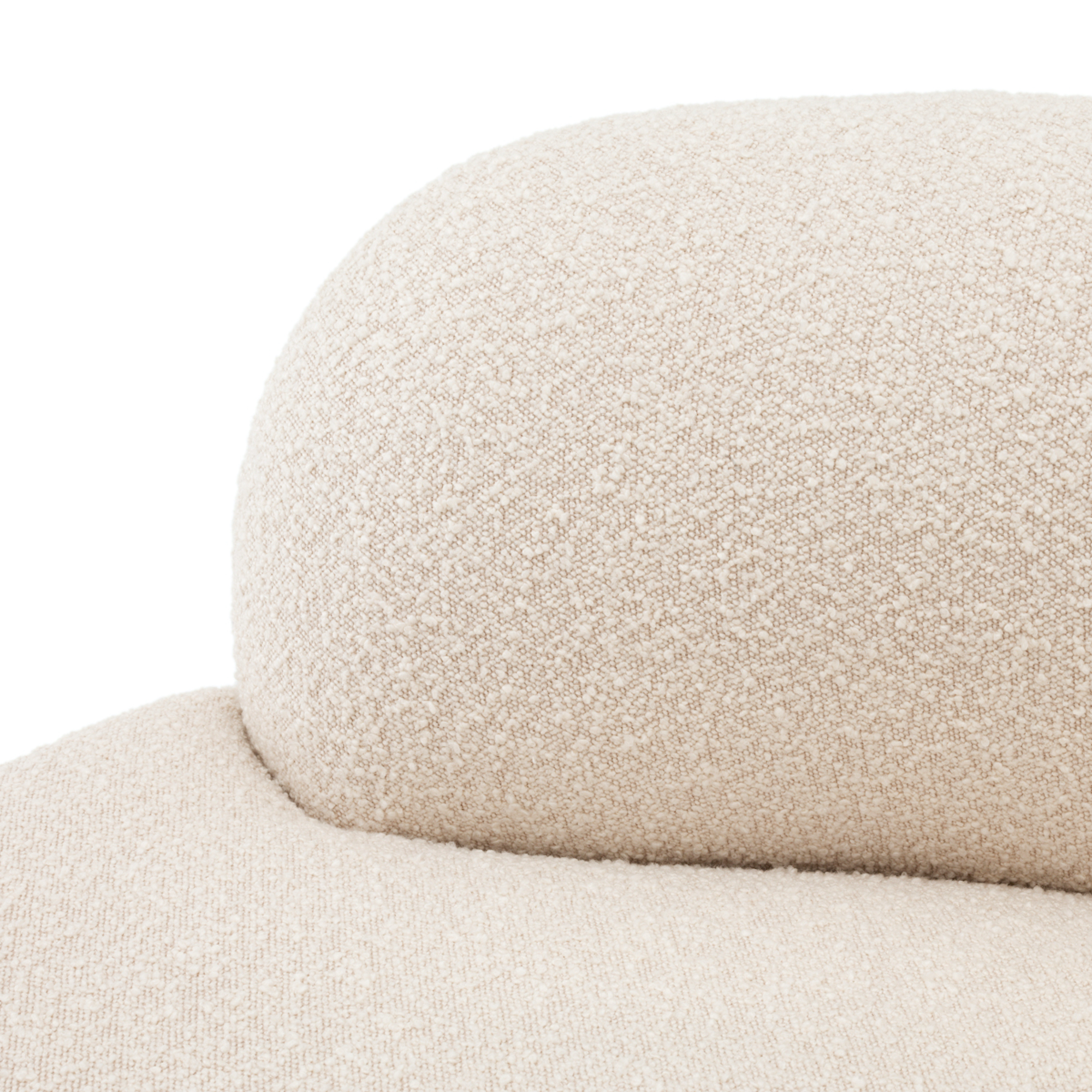 Björn Round Sofa - Bouclé cream