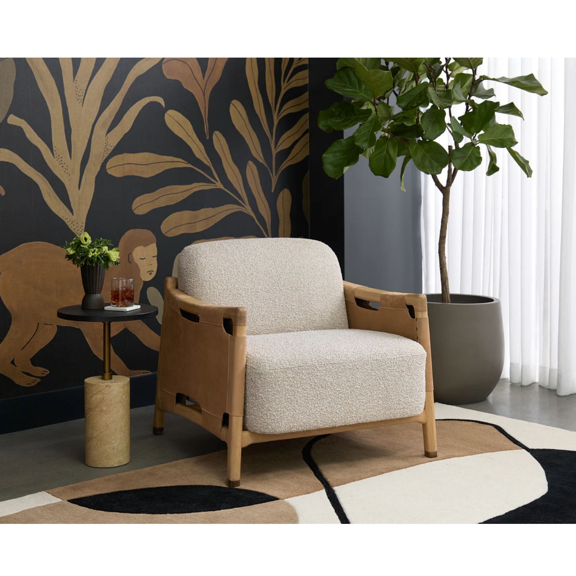 Calloway Lounge Chair - Light Oak