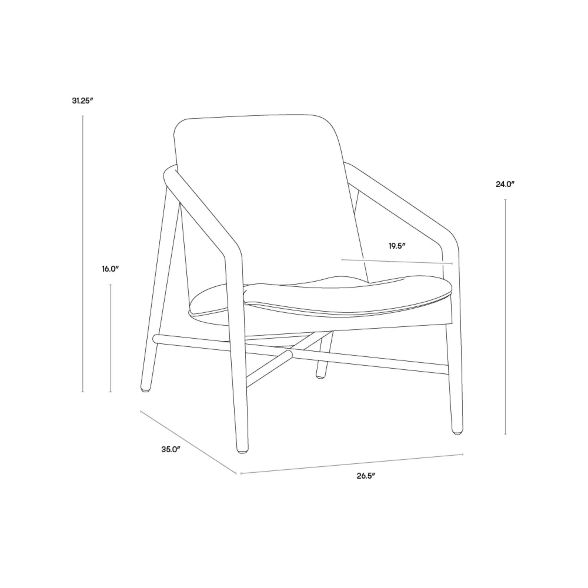 Cinelli Lounge Chair - Ash Grey