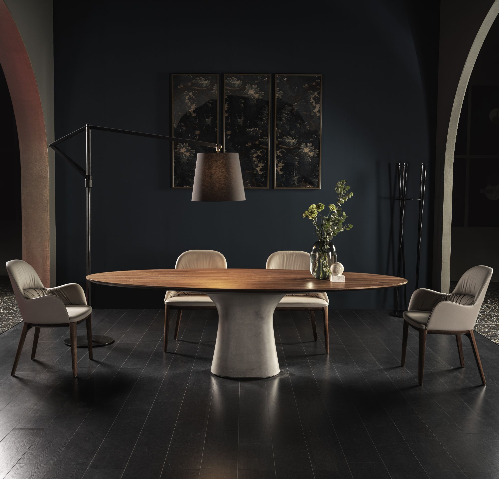 Podium Elliptical Dining Table