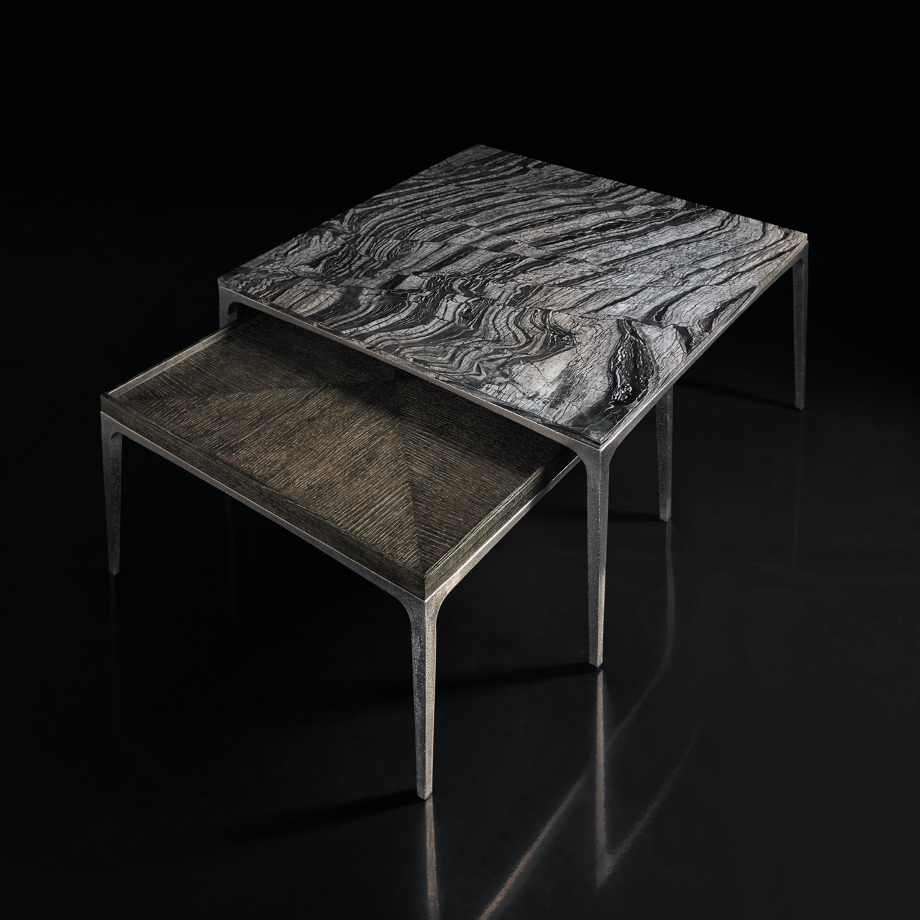 Strata Charcoal Cocktail Table