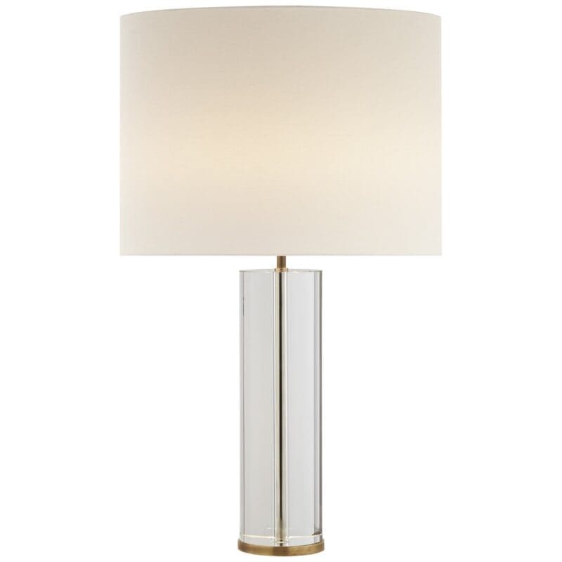 Lineham Table Lamp in Alabaster with Linen Shade