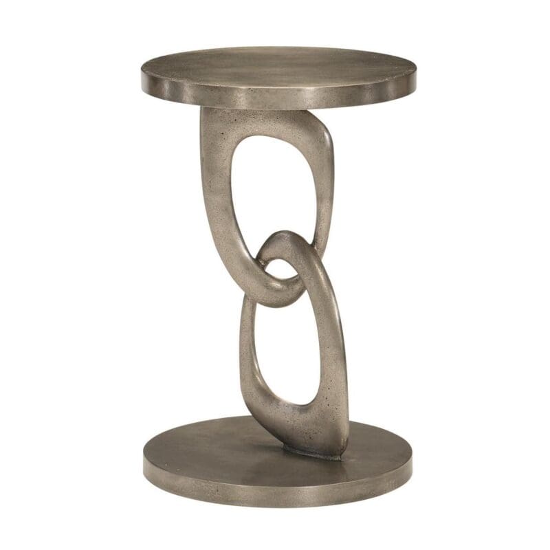 Linea Metal Round Chairside Table - Avenue Design high end furniture in Montreal