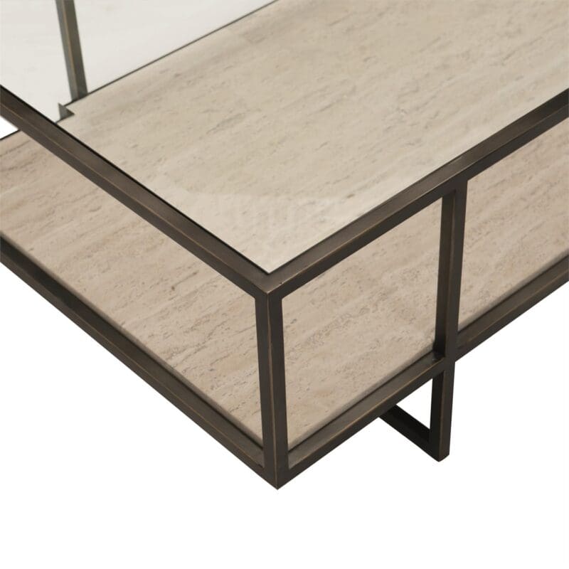 Harlow Metal Rectangular Cocktail Table - Avenue Design high end furniture in Montreal