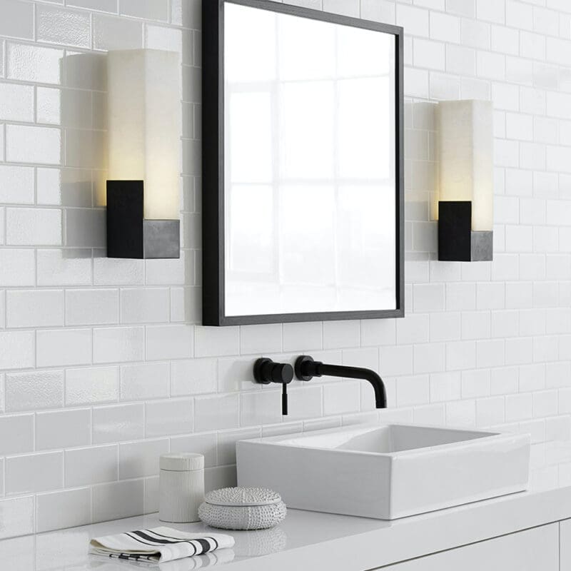 Covet Tall Box Bath Sconce - Avenue Design high end lighting in Montreal