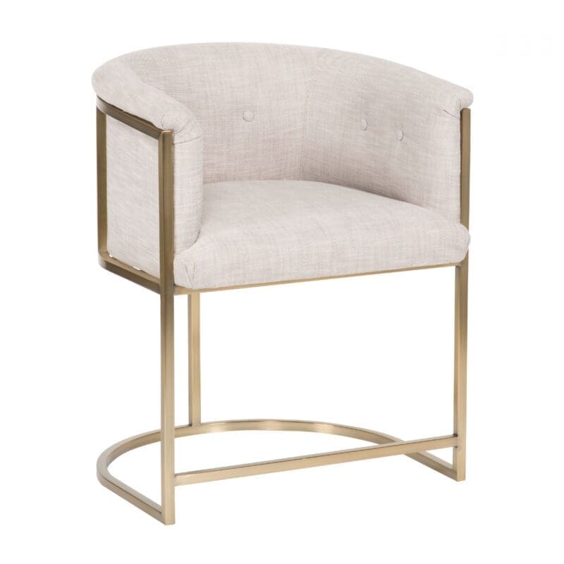 Skye Button Back Metal Frame Chair