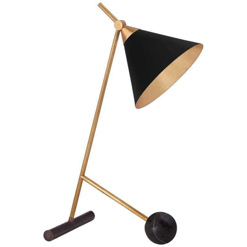 Lampe de table Cleo en Bronze and Antique-Burnished Brass