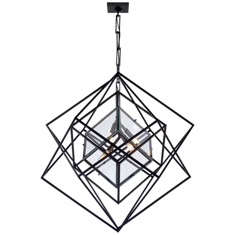 Cubist Medium Chandelier - Avenue Design high end lighting in Montreal