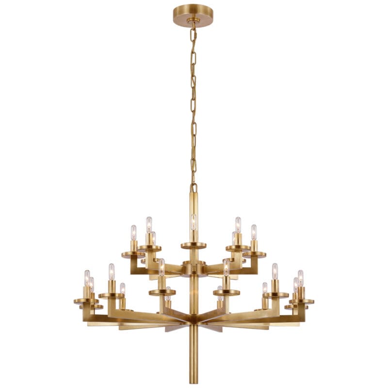 Liaison Double Tier Chandelier - Avenue Design high end lighting in Montreal