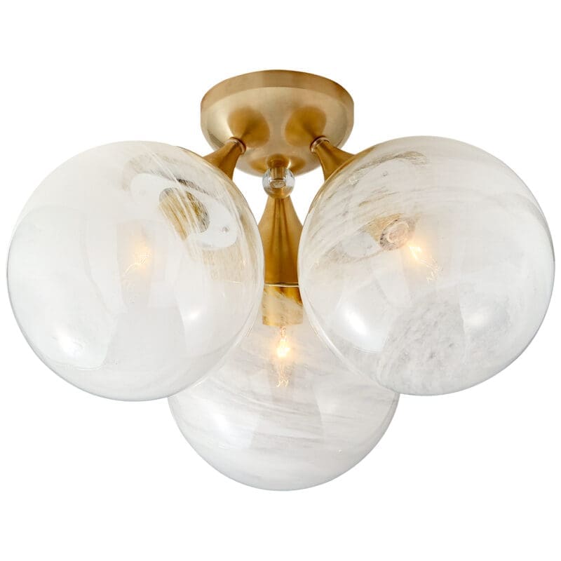 Cristol Large Triple Flush Mount - Avenue Design high end lighting in Montreal