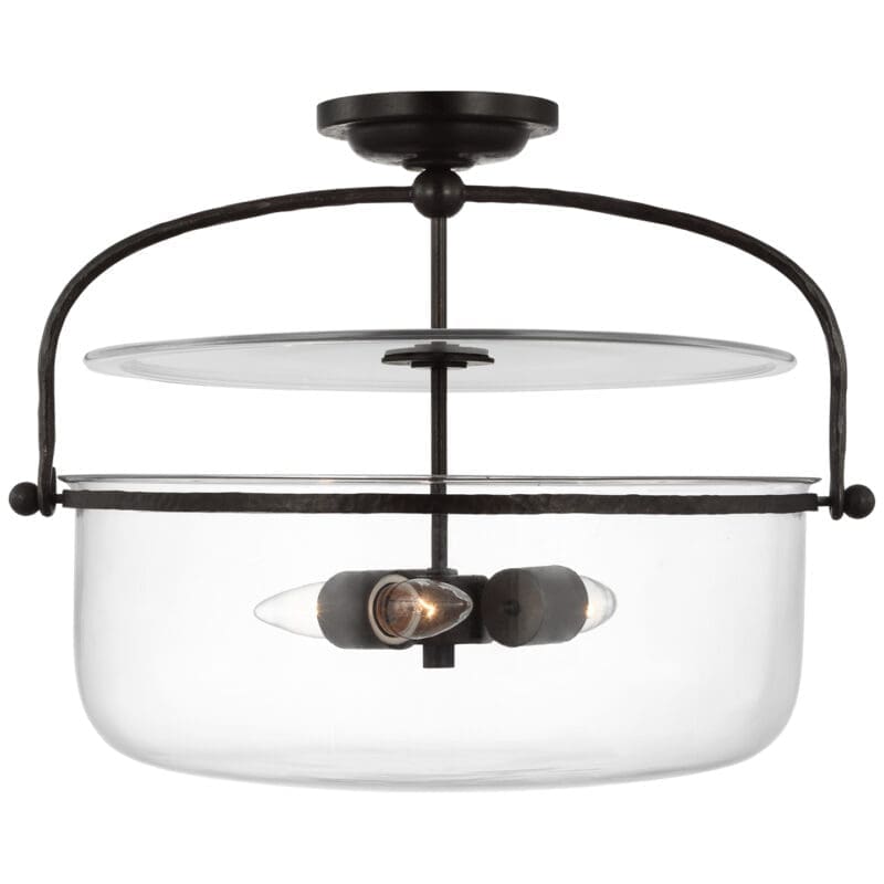 Lorford Medium Semi-Flush Lantern - Avenue Design high end lighting in Montreal