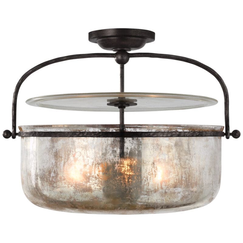 Lorford Medium Semi-Flush Lantern - Avenue Design high end lighting in Montreal