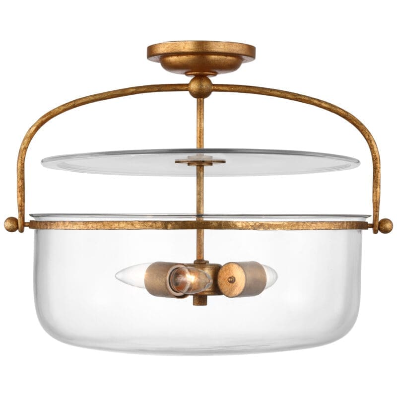 Lorford Medium Semi-Flush Lantern - Avenue Design high end lighting in Montreal