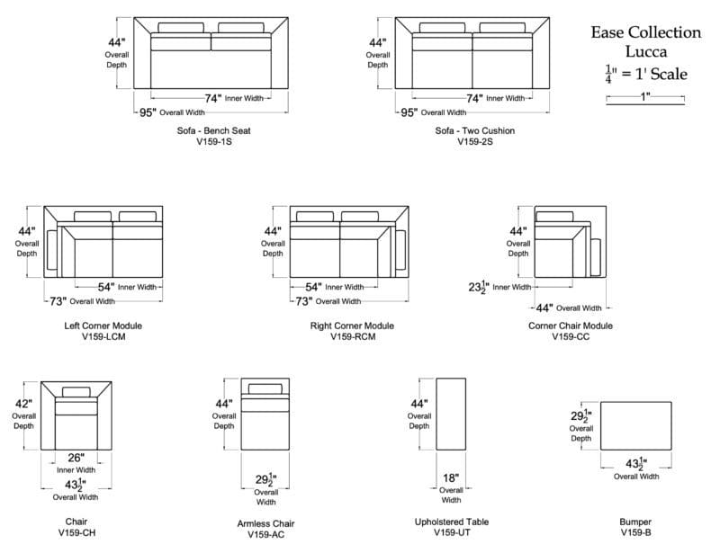 Lucca sectional - Avenue Design Montreal