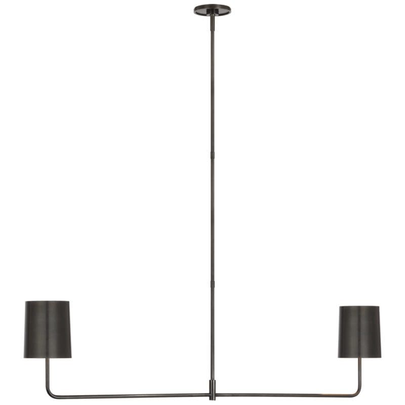 Go Lightly 54" Two Light Linear Chandelier - Avenue Design high end lighting in Montreal