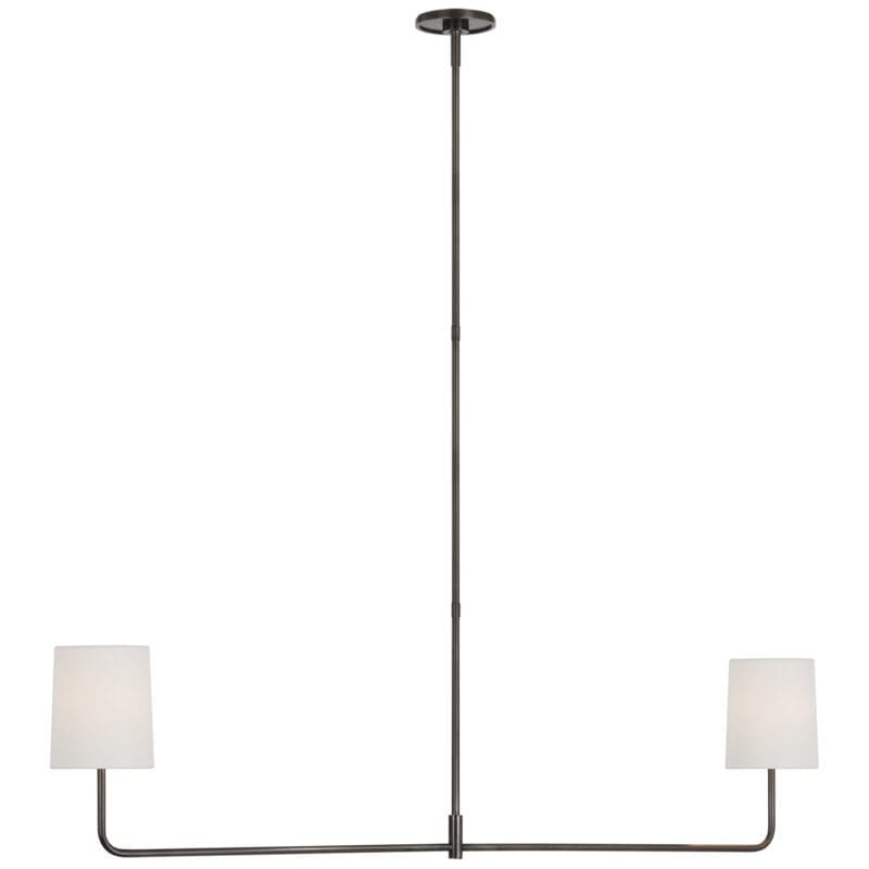 Go Lightly 54" Two Light Linear Chandelier - Avenue Design high end lighting in Montreal