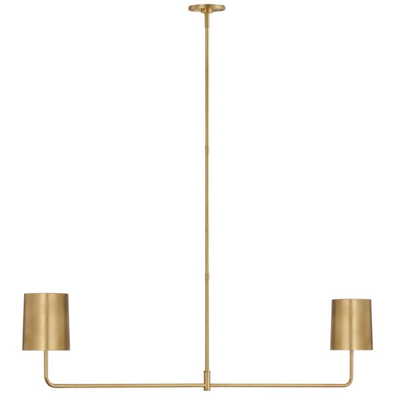 Go Lightly 54" Two Light Linear Chandelier - Avenue Design high end lighting in Montreal