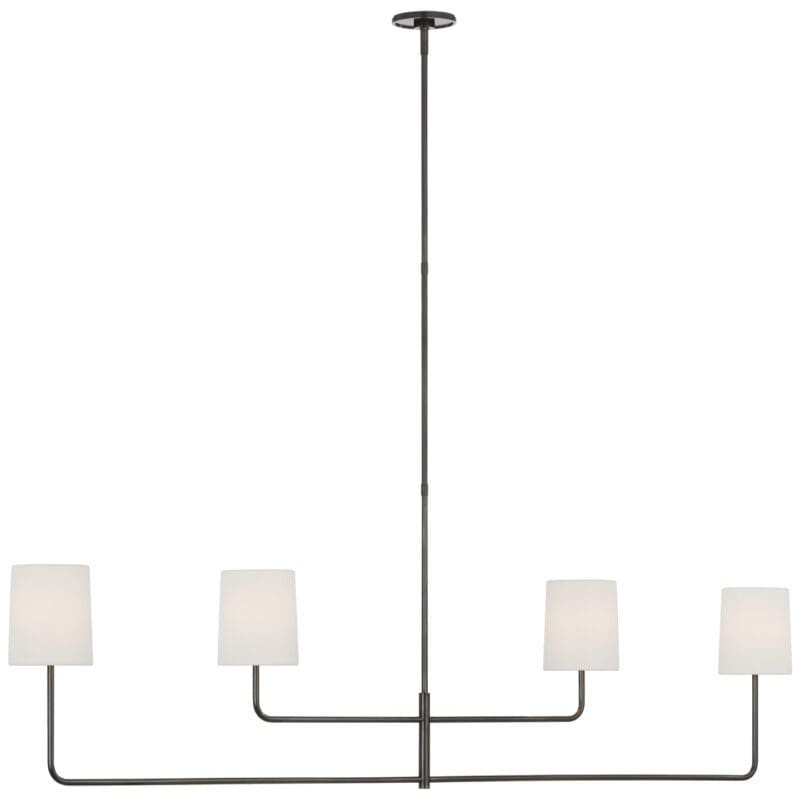 Go Lightly 70" Four Light Linear Chandelier - Avenue Design high end lighting in Montreal