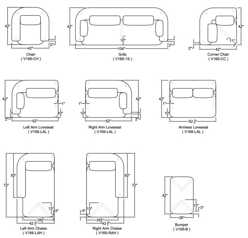 Lola Sectional - Avenue Design high end furniture in Montreal